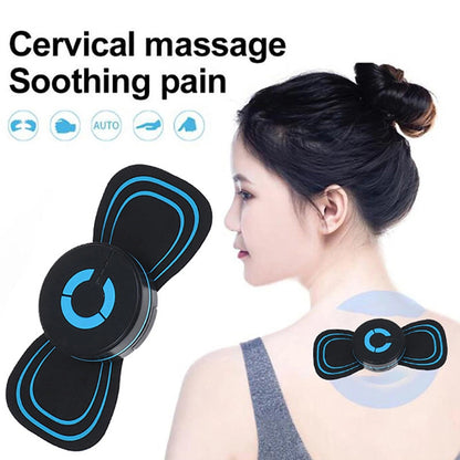🎉 Nyårspresent - 50 % RABATT!🛋️ Bärbar minimassageapparat: 6 program + mikroström - slappnar av var som helst (nacke, axlar och mer)