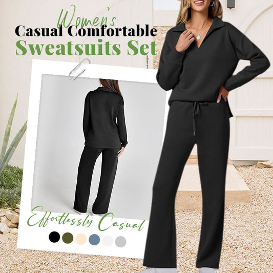 🔥2-delade set för kvinnor Outfits Casual långärmade sweatshirts Set