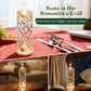 ✨Set med 4 LED-kristalljus| Skapar Blommiga Ljusmönster –Perfekt Stämningsljus 🌸🕯️