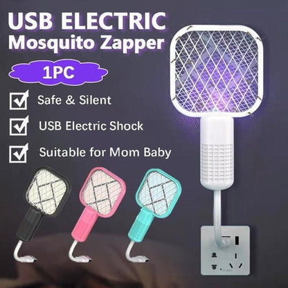 🌙48% RABATT NU! ⚡ 2-i-1 Elektrisk Myggsmälla & Mygglampa – Använd som Racket på Dagen, som UV-fälla på Natten – Perfekt för Barnrum & Camping 🏕️