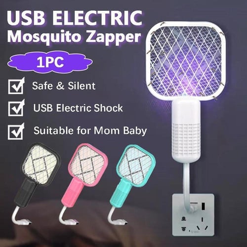 🌙48% RABATT NU! ⚡ 2-i-1 Elektrisk Myggsmälla & Mygglampa – Använd som Racket på Dagen, som UV-fälla på Natten – Perfekt för Barnrum & Camping 🏕️