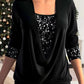 👚 45% RABATT! ✨ Smockad Falsk tvådelad topp – Stilfull, Mångsidig & Bekväm med Elegant Kvinnlig Charm 🎀📦