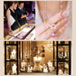 💖Högkvalitativt lila fullt diamantpärlhalsband (49% OFF) 💎