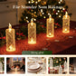 ✨Set med 4 LED-kristalljus| Skapar Blommiga Ljusmönster –Perfekt Stämningsljus 🌸🕯️