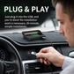 🚗48% RABATT NU! Head-Up Display (HUD) med GPS – exakt hastighet i km/h– digital hastighetsmätare, kompass & överhastighetslarm – plug & play för alla fordon 📊✨