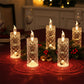 ✨Set med 4 LED-kristalljus| Skapar Blommiga Ljusmönster –Perfekt Stämningsljus 🌸🕯️