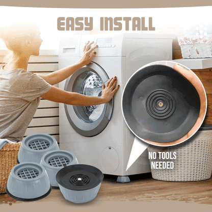 ✨ KÖP 2 FÅ 1 GRATIS! 🏡 Gummifötter för tvättmaskin (4-pack) 🔇 Minskar buller, vibrationer och slitage på golvet 🧼