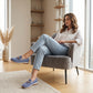 👟 Casual-loafers i mesh för damer med metallspänne