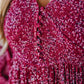 🔥Factory Direct Sales🔥 💃Maxiklänning för damer i rayon med blommönster, smockad midja och foder