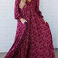 🔥Factory Direct Sales🔥 💃Maxiklänning för damer i rayon med blommönster, smockad midja och foder