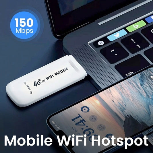 📶 50% RABATT NU! 🌍 Portabel 4G LTE mobil hotspot – upp till 150 Mbps, lång batteritid och anslut flera enheter på språng 🔋