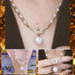 💖Högkvalitativt lila fullt diamantpärlhalsband (49% OFF) 💎