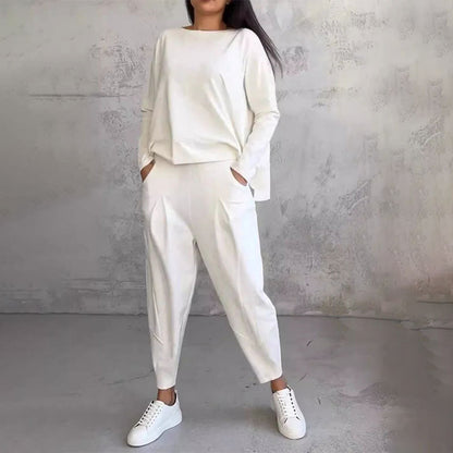 💖 Mångsidigt Vardagsset | Långärmad Top & Tights, Mjuk & Bekväm Passform 👖