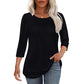🧚‍♀️Last Dag 50% rabatt🤩2026 T-shirt med 3/4-lång ärm och plisserad framsida för kvinnor