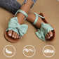👡🌸Dammodesandaler med bow flat – 50% RABATT på Gudinnedagen! Elegant design🌸, bekväm klädsel, sommarens måste!