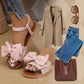 👡🌸Dammodesandaler med bow flat – 50% RABATT på Gudinnedagen! Elegant design🌸, bekväm klädsel, sommarens måste!