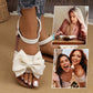 👡🌸Dammodesandaler med bow flat – 50% RABATT på Gudinnedagen! Elegant design🌸, bekväm klädsel, sommarens måste!