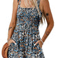 💃 Floral Print Sleeveless Shorts Jumpsuit with Pockets
