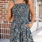 💃 Floral Print Sleeveless Shorts Jumpsuit with Pockets