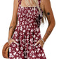 💃 Floral Print Sleeveless Shorts Jumpsuit with Pockets