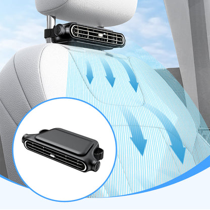 🚗 48% RABATT NU!💨 Bil Sitsfläkt – Dubbel Turbin & USB Driven – Portabel Luftkylare för Sommaren ❄️