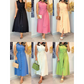 ⏳Tidsbegränsad specialerbjudande⏰Elegant ärmlös skjortklänning👗