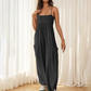 Strand Casual Axelbandslös Rygglös Jumpsuit med Vida Ben