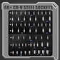 🏆🔩 Ultimate socket set for mechanics🔥60-delars sexkantig hylsa E-typ blommönster T-typ hylsa set