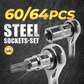 🏆🔩 Ultimate socket set for mechanics🔥60-delars sexkantig hylsa E-typ blommönster T-typ hylsa set