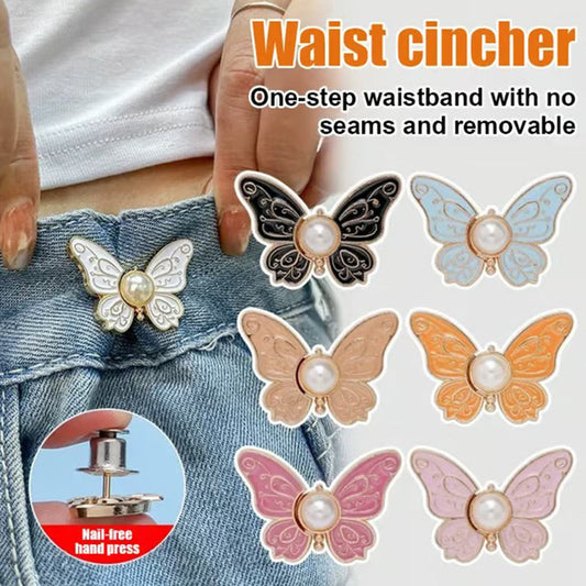 🦋✨ Köp 1 få 1 GRATIS 🎀 Avtagbart midjespänne med elegant fjärilsdesign – justera passformen direkt utan sömnad 👗