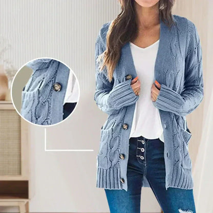 Damhösttröja i midimodell 🧥 – Kan bäras över en t-shirt eller under en kappa, perfekt för kontoret och brunchen 💼