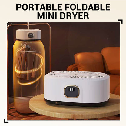 🔥 50% RABATT NU! ✨ Bärbar Hopfällbar Mini-Torktumlare - 3 Värmeinställningar & USB-laddning för Resa och Hemmaanvändning 🌬️🔌