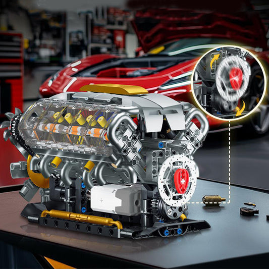 Motormodell byggblocksset