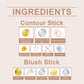 Portabelt, lättviktigt och matt Contour & Blush-stift med dubbla ändar