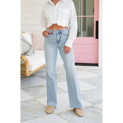 🔥Factory Direct Sales🔥 Vårens nyheter – Vintage-jeans för damer med hög midja och raka ben
