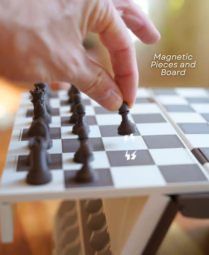 📚 ♟️ Internationell Magnetisk Schacklåda – Perfekt för Resor, Avkoppling & Hem 🧲 | Bokliknande, Bärbar & Allt-i-Ett!