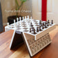 📚 ♟️ Internationell Magnetisk Schacklåda – Perfekt för Resor, Avkoppling & Hem 🧲 | Bokliknande, Bärbar & Allt-i-Ett!
