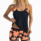 🔥Dammtryckta Tankini & Shorts tvådelade badklädesset