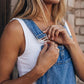 👖 Trendig Jean Overall Dam | Löst Sittande, Fickor & Perfekt för Sommar ✨