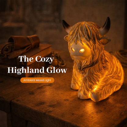 🐮Varm Highland Light: Lampa i form av en Highland-ko
