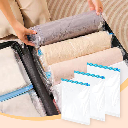 🔥10-styckiga handrullade Space Saver-kompressionspåsar