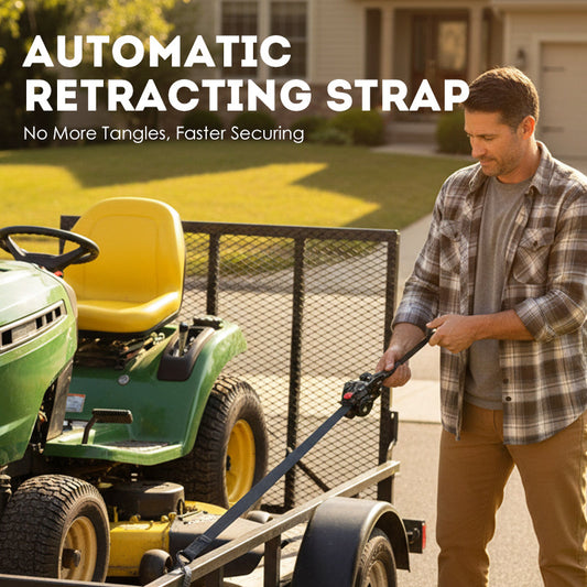 🌞Frisk vår med 50 % rabatt!🚚 Automatiskt upprullningsbart spännband | Enknappslåsning | 640 kg lastkapacitet | Hållbart och säkert ✨
