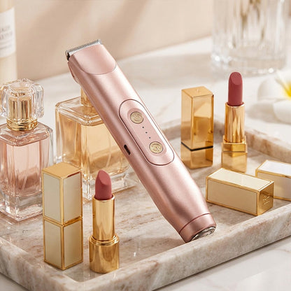 ⚡Bikini Trimmer for Women, Electric Shaver and Razor Rechargeable 2-in-1 Body and Facial Epilator, Underarms and Legs