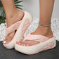 🔥Factory Direct Sales🔥 Dam sommarfärgblockerade mjuka platåflip-flops
