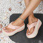 🔥Factory Direct Sales🔥 Dam sommarfärgblockerade mjuka platåflip-flops