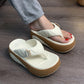 🔥Factory Direct Sales🔥 Dam sommarfärgblockerade mjuka platåflip-flops