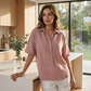 🔥Factory Direct Sales🔥 Women's V-Neck Short Sleeve Lapel Blouse