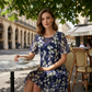 🌸 48% RABATT ✨👗 Kortärmad A-linje Festklänning – Blommönster & Dubbel Chiffong👗💙