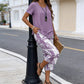 🔥Casual Round Neck Layered Tunic Top and Wide Leg Pants Set