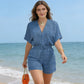 🔥Factory Direct Sales🔥 Somrig Casual Jumpsuit med Elastisk Midja